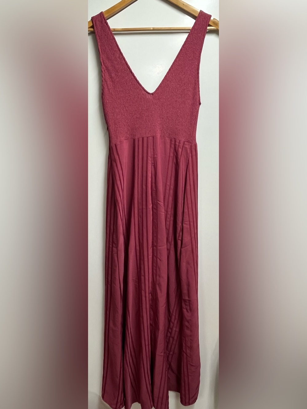 NEW Zara red ruffle maxi sleeveless Dress size medium - Picture 6 of 7